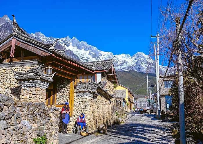 Yuhu Village, at the foot of Jade Dragon Snow Mountain