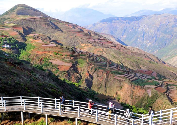 Luoxiagou Viewing platform, Dongchuan Red Land