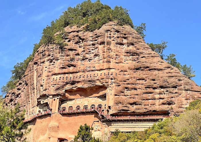Maijishan Grottoes, a World Heritage Site of Silk Roads