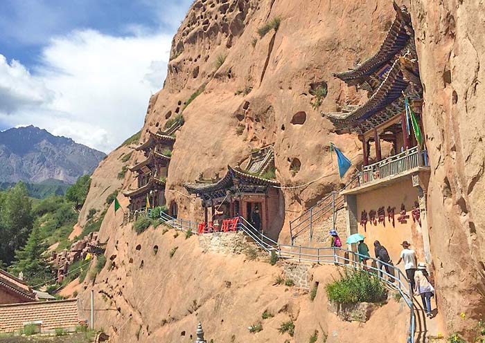 Walk up to view Grottoes of the Mati Temple