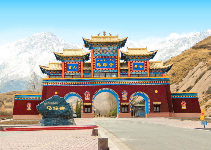 View Qilian Mountains at Mati Temple Grottoes