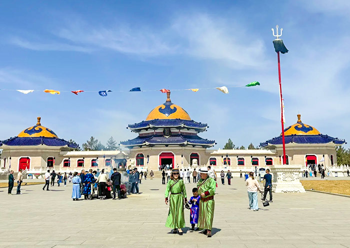 Mongolian people worship their national hero here - Genghis Khan 