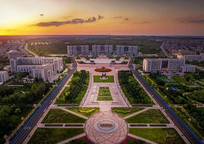 Bird-eye view of the squares, Kangbashi District