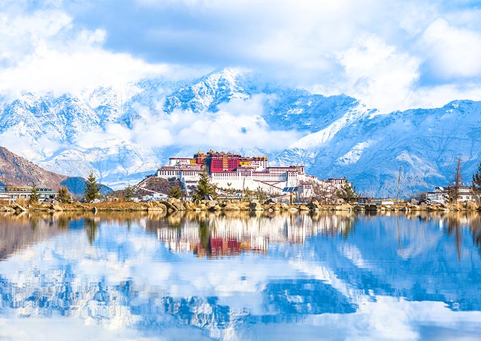 Breathtaking View of Lhasa Potala Palace Lhasa Potala Palace