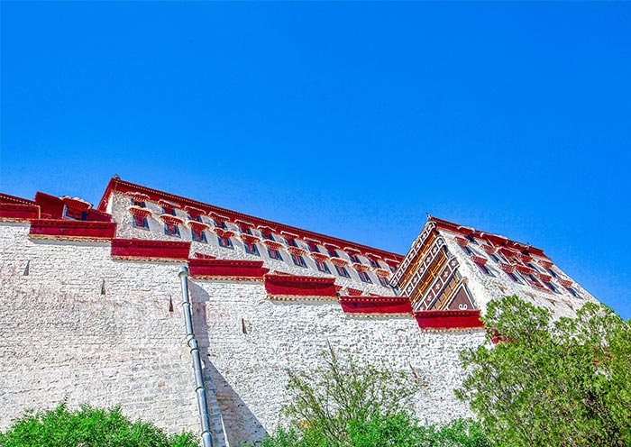 High Wall of Lhasa Potala Palace Lhasa Potala Palace