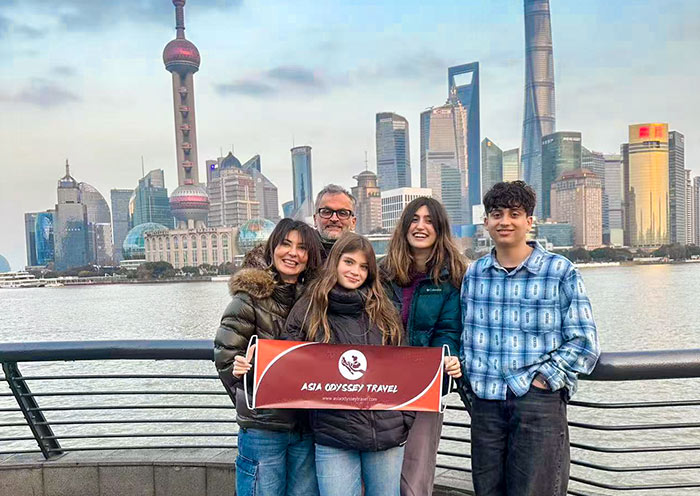 Pudong skylines on the eastern bank of the Huangpu River