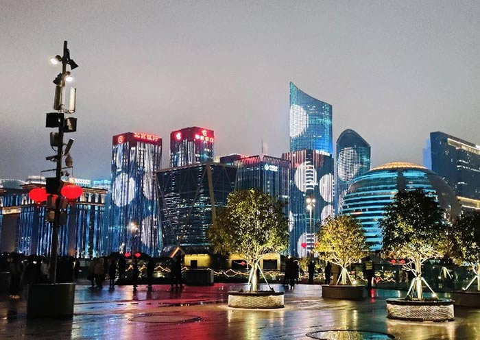 Light Show at Qianjiang New City