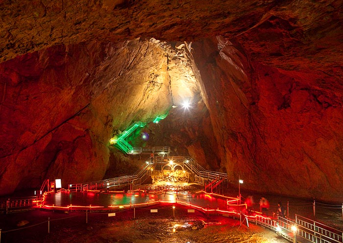 Pathway inside Reed Flute Cave