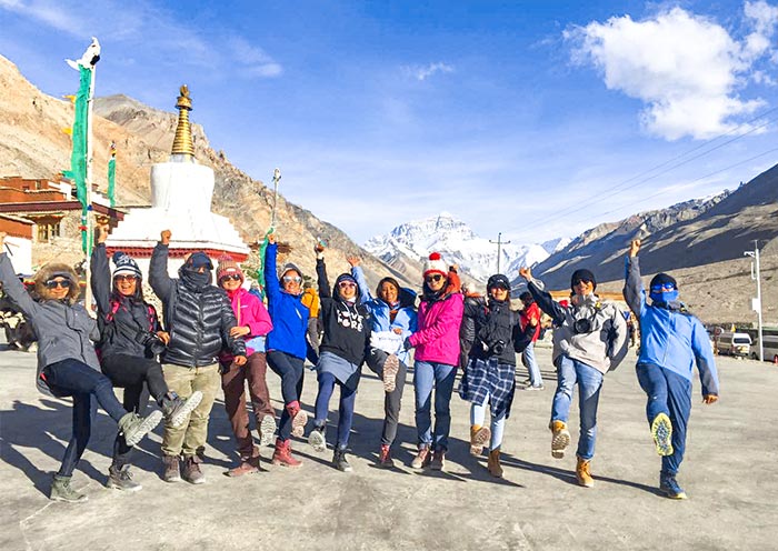 A Group of Our Dear Guests Visited Rongbuk Monastery Rongbuk Monastery in Tibet
