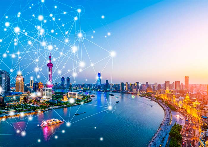The Night View Along Huangpu River 