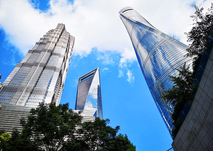 Shanghai Tower on Pudong District
