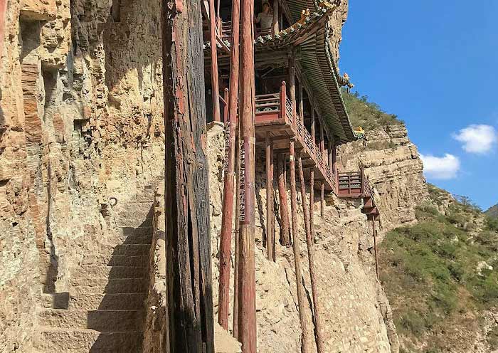 Narrow Walkway in Hanging Temple