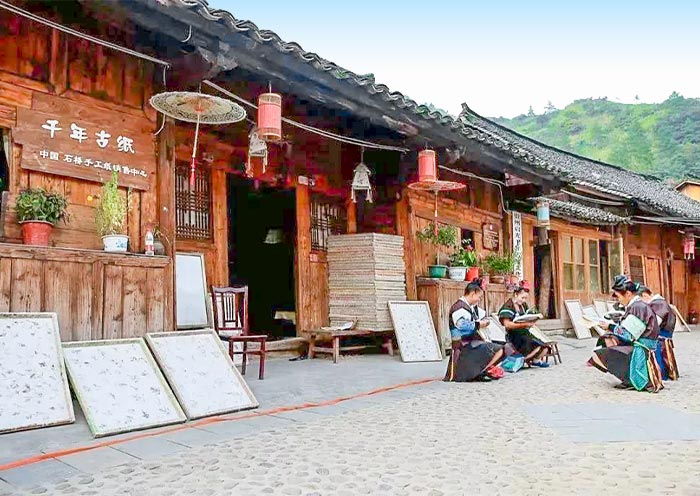 Papermaking in Shiqiao Village