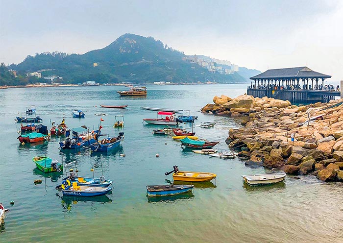 Coastal town of Stanley on the southern side of Hong Kong Island