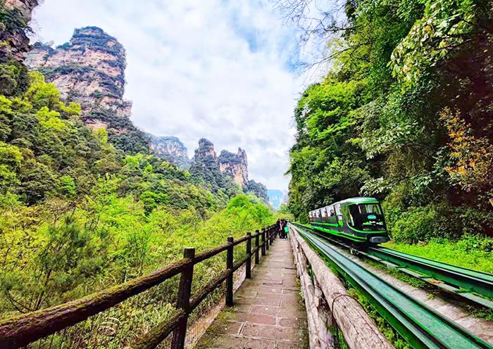 Train Ride in Ten Mile Gallery, Zhangjiajie