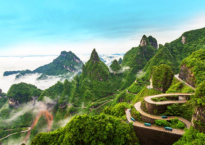 Zigzag Roads at Tianmen Mountain, Zhangjiajie