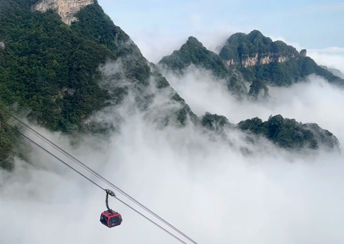 Zhangjiajie Tianmen Mountain in the Fog
