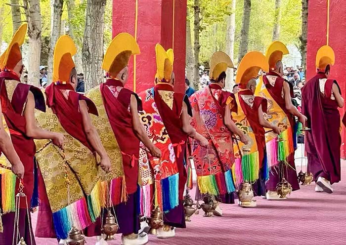 Monks at Shoton Festival