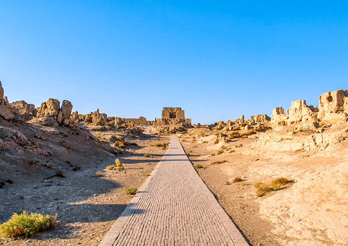 Central avenue of Jiaohe Ancient City