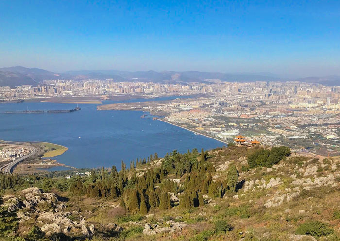 View Dianchi Lake from West Hill