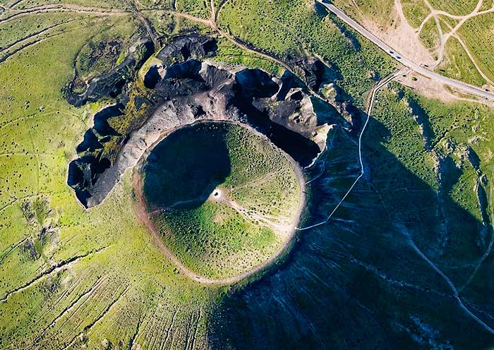 Bird-eye view of Volcano 3, Wulanhada Volcanic Cluster
