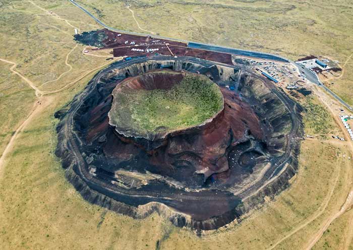 Bird-eye view of Volcano 6, Wulanhada Volcano Geopark