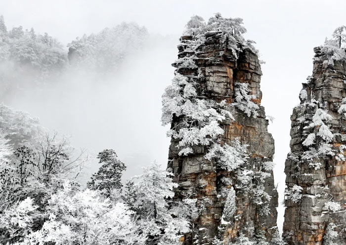 Wulingyuan Mountains in Winter