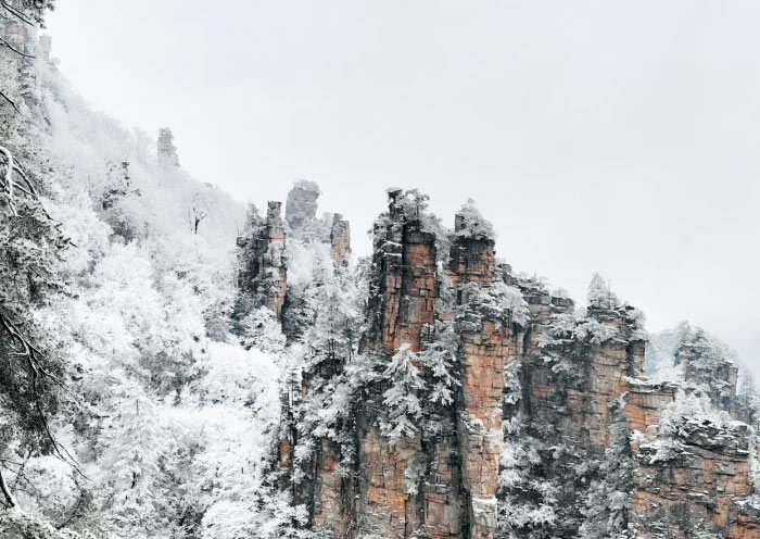 Wulingyuan Mountains in Winter
