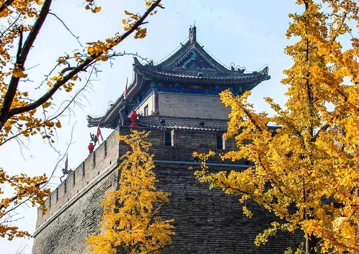 Xian City Wall in Autumn