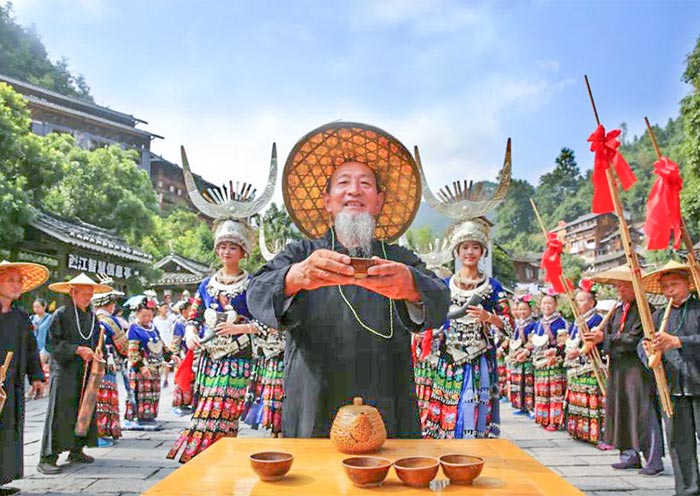 Twelve Rounds of Welcome Wine in Xijiang Miao Village