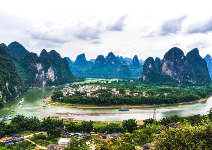 Panoramic View of Xingping Town