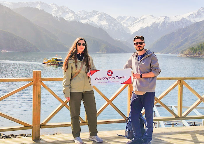 Our Customers in Tianchi Lake, Xinjiang