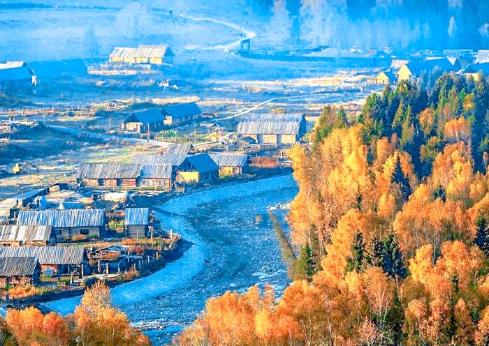 Sunrise of Hemu Village, Xinjiang
