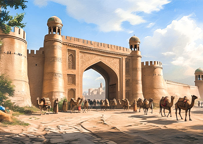 City Gate, Kashgar Old City AI Art