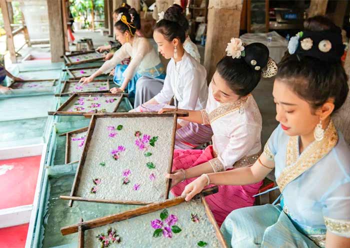 The Handmade Paper Making at Manzhang Dai Village, Xishuangbanna