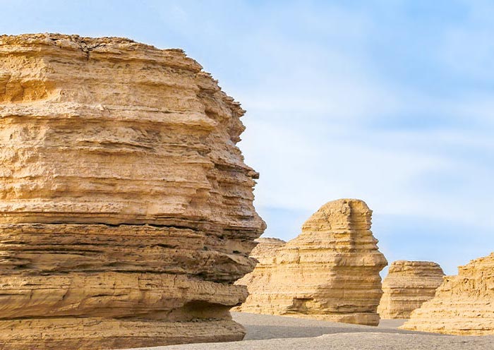 Natural sculptures at Dunhuang's Yadan Park