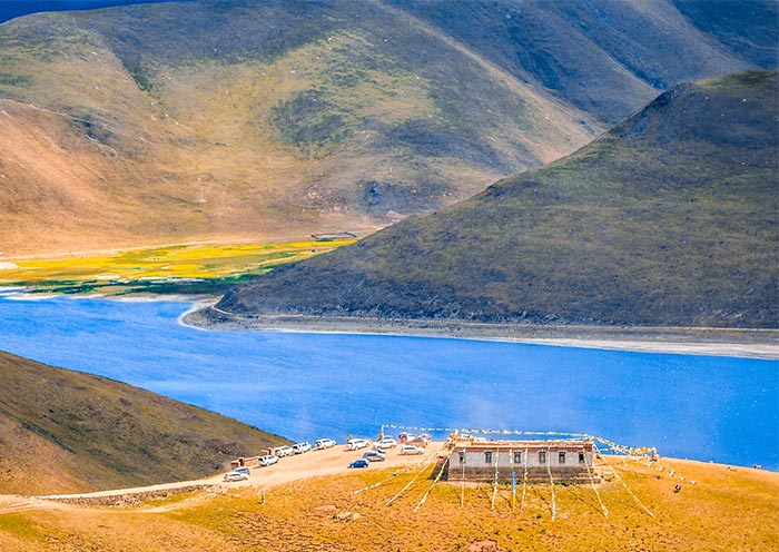 Yamdrok Lake Viewing Platform Tibet Yamdrok Lake