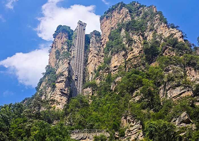 Take the Bailong Elevator up to Yuanjiajie, Zhangjiajie