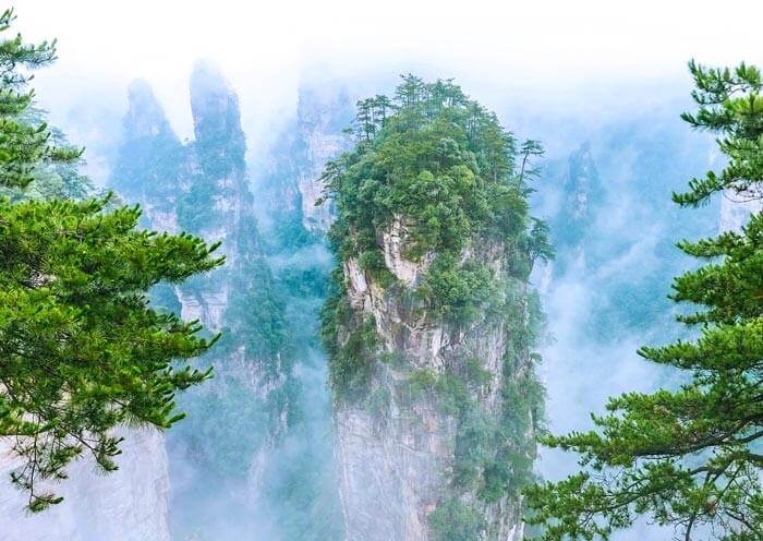 Floating Avatar Mountains in Yuanjiajie, Zhangjiajie
