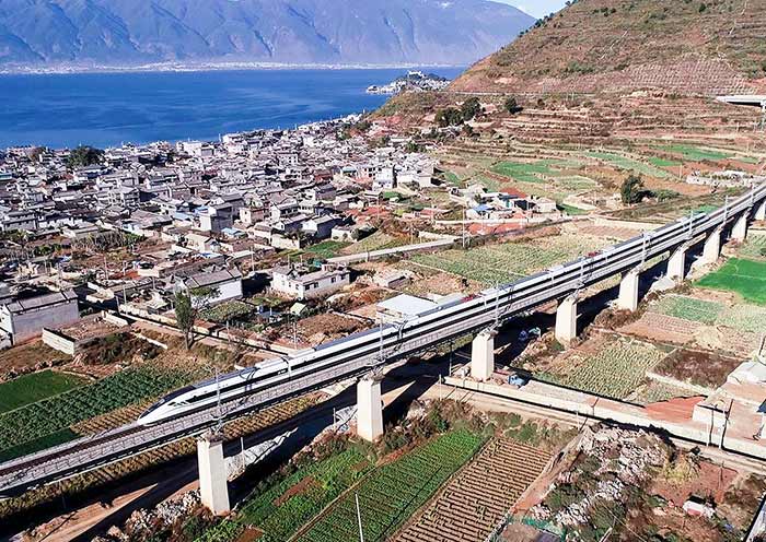 Experience the speed of high-speed trains