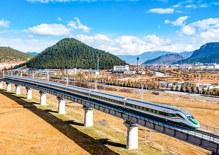 Relax in the modern comfort of high-speed trains
