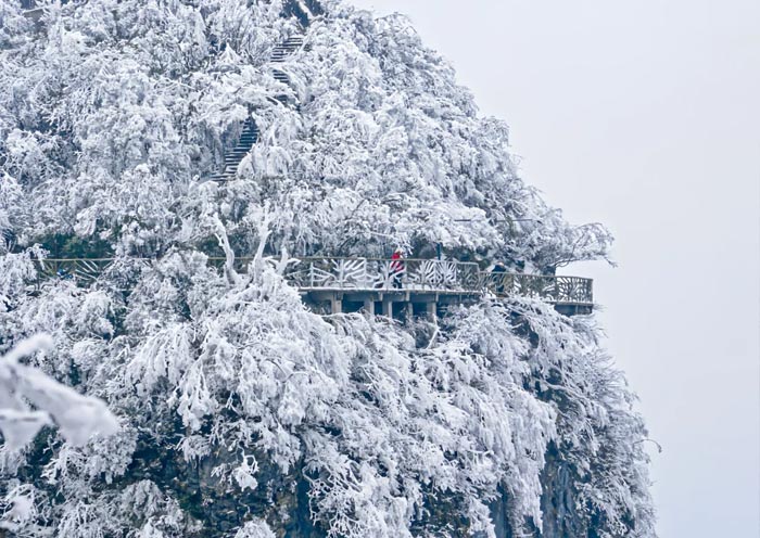 Zhangjiajie Tianmen Mountain in the Snow