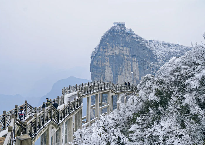 Zhangjiajie Tianmen Mountain in the Snow