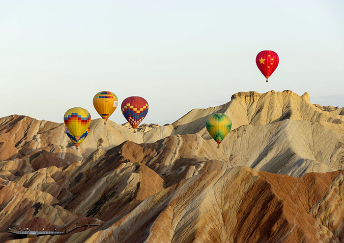 Zhangye Danxia Geological Park Hot Air Balloon