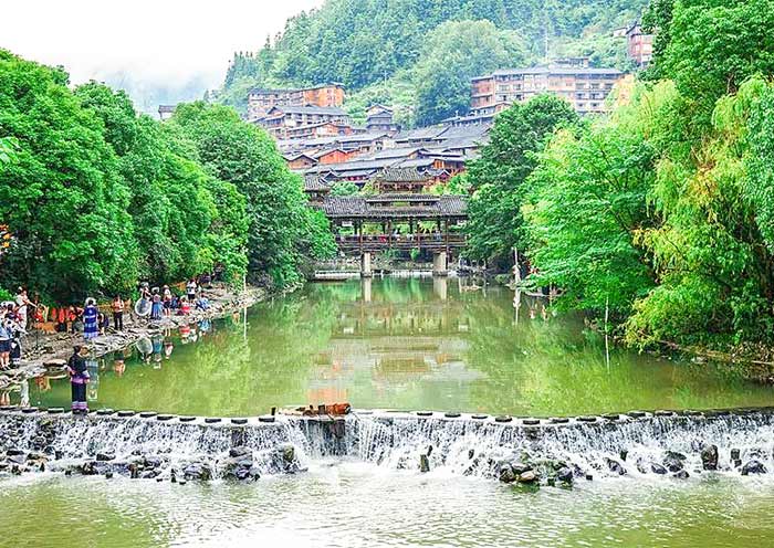 Zhaoxing Dong Village Wind-Rain-Bridge