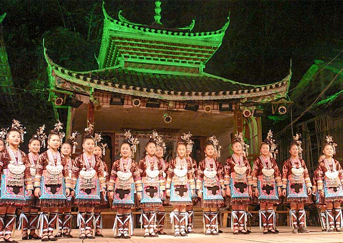 Zhaoxing Dong Village Night Performance