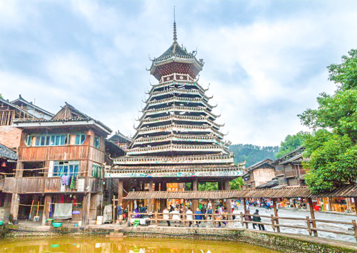 Zhaoxing Dong Village Drum Tower of Yi