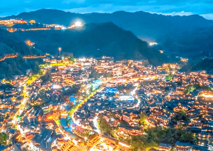 Zhaoxing Dong Village Night View