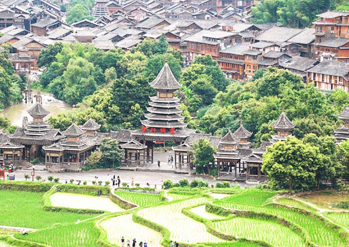 Zhaoxing Dong Village in Spring
