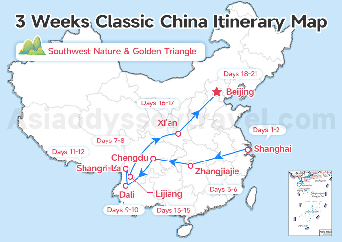 3 Weeks China Itinerary from Shanghai